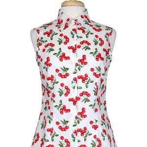 Bernie Dexter button up sleeveless blouse